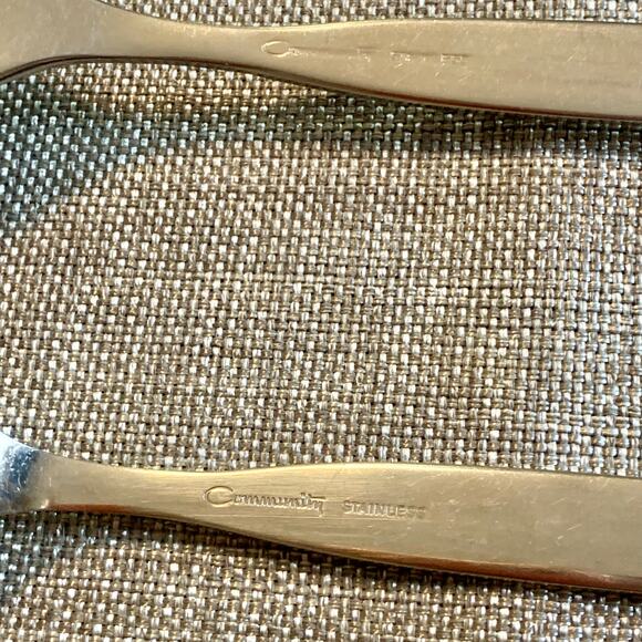 Oneida Community FROSTFIRE Stainless Satin Glossy Flatware Serving Set Pierced - Picture 8 of 12